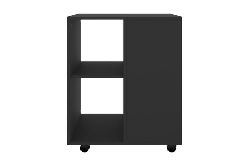 Skåp med hjul svart 60x53x72 cm spånskiva - Svart - Rullvagn, rullbord & serveringsbord - Drinkvagn & barvagn