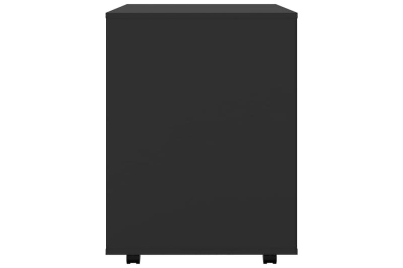 Skåp med hjul svart 60x53x72 cm spånskiva - Svart - Drinkvagn & barvagn - Rullvagn, rullbord & serveringsbord