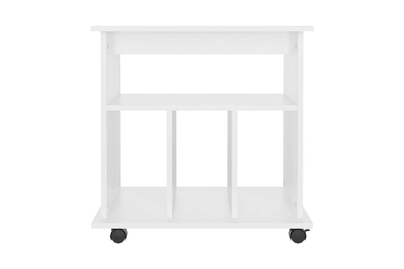 Skåp med hjul vit 60x45x60 cm spånskiva - Vit - Rullvagn, rullbord & serveringsbord - Drinkvagn & barvagn