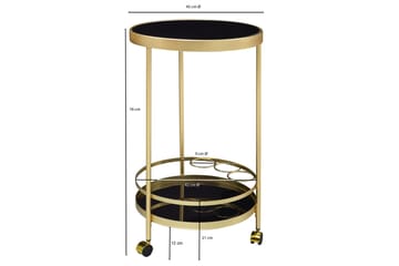 Thruston Drinkvagn 45x45 cm - Guld - Möbler - Bord & matgrupp - Serveringsvagn & serveringsbord - Drinkvagn & barvagn