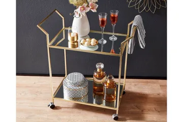 Tultered Serveringsvagn - Guld - Möbler - Bord & matgrupp - Serveringsvagn & serveringsbord - Drinkvagn & barvagn