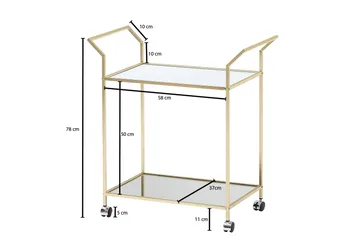 Tultered Serveringsvagn - Guld - Möbler - Bord & matgrupp - Serveringsvagn & serveringsbord - Drinkvagn & barvagn