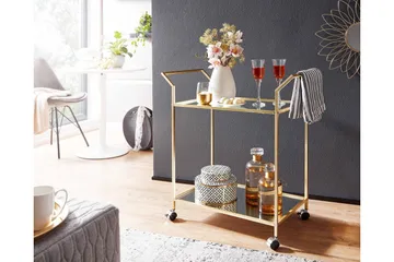 Tultered Serveringsvagn - Guld - Möbler - Bord & matgrupp - Serveringsvagn & serveringsbord - Drinkvagn & barvagn