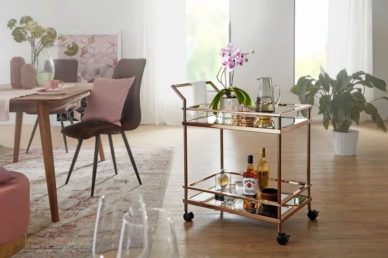 Yopps Drinkvagn 65x45 cm - Guld - Möbler - Bord & matgrupp - Serveringsvagn & serveringsbord - Drinkvagn & barvagn