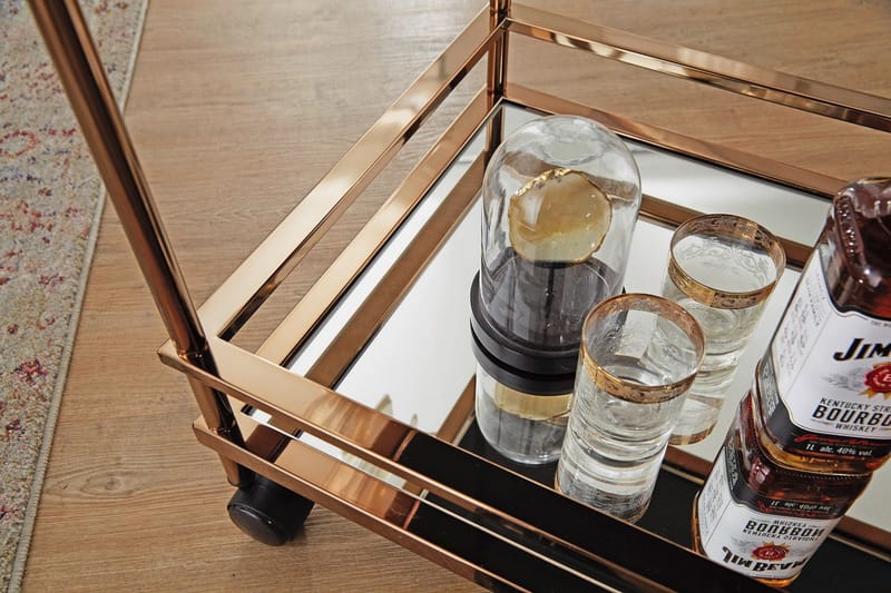 Yopps Drinkvagn 65x45 cm - Guld - Möbler - Bord & matgrupp - Serveringsvagn & serveringsbord - Drinkvagn & barvagn