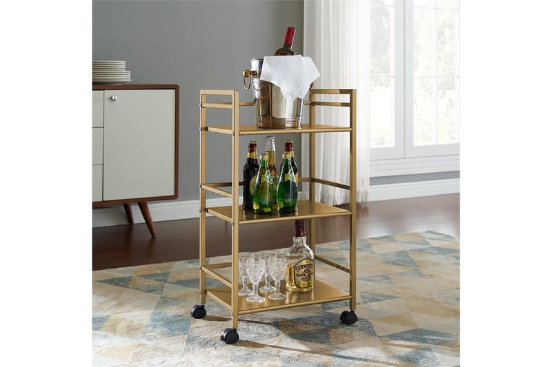 Drinkvagn Helix 43x29 cm Guld - Novogratz - Rullvagn, rullbord & serveringsbord - Drinkvagn & barvagn