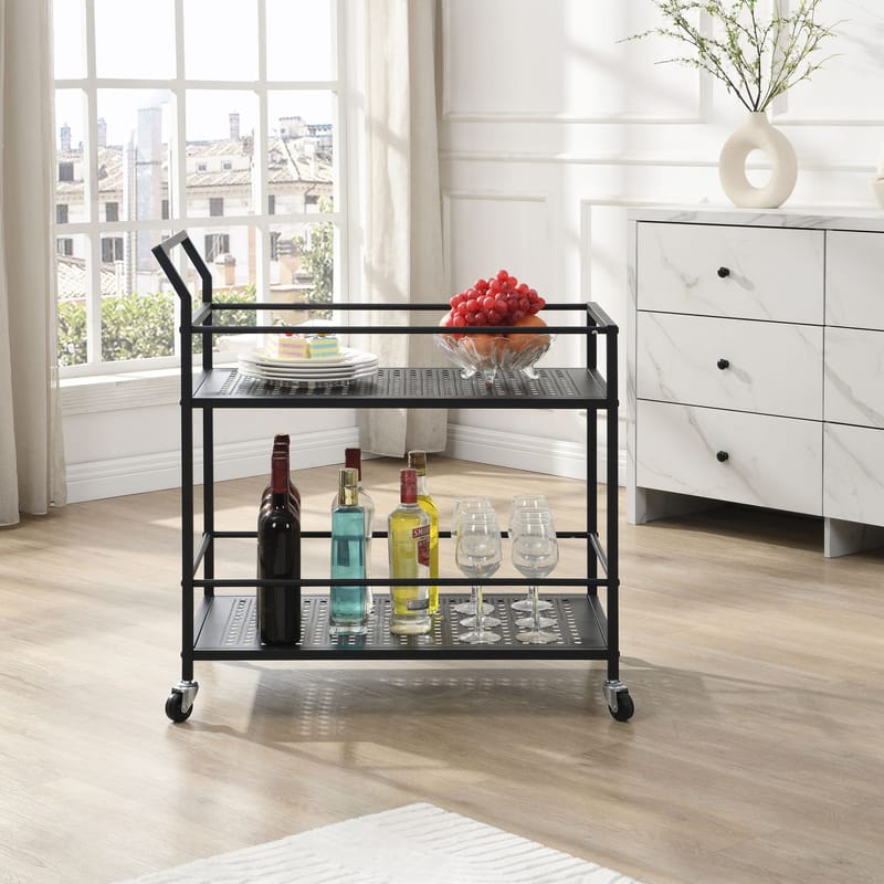 Fenino Serveringsvagn 79 cm - Mattsvart - Möbler - Bord & matgrupp - Serveringsvagn & serveringsbord - Drinkvagn & barvagn