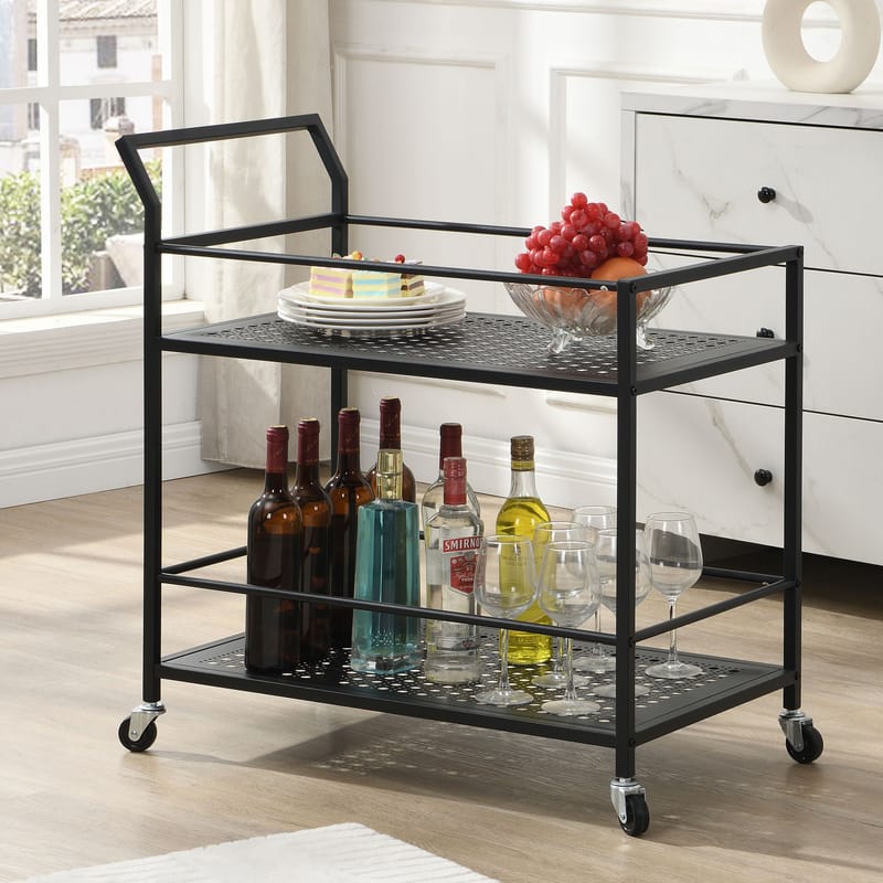 Fenino Serveringsvagn 79 cm - Mattsvart - Möbler - Bord & matgrupp - Serveringsvagn & serveringsbord - Drinkvagn & barvagn
