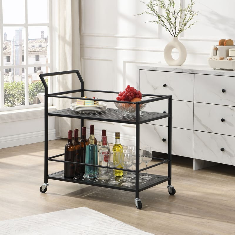 Fenino Serveringsvagn 79 cm - Mattsvart - Möbler - Bord & matgrupp - Serveringsvagn & serveringsbord - Drinkvagn & barvagn