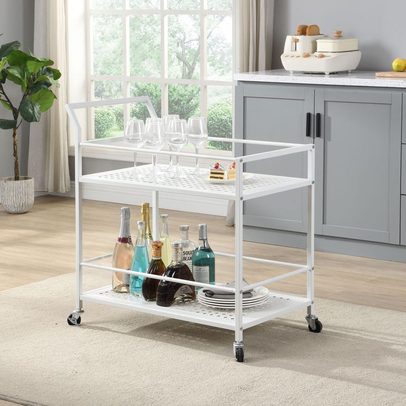 Fenino Serveringsvagn 79 cm - Mattvit - Möbler - Bord & matgrupp - Serveringsvagn & serveringsbord - Drinkvagn & barvagn