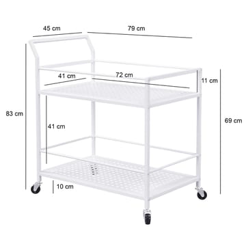 Fenino Serveringsvagn 79 cm - Mattvit - Möbler - Bord & matgrupp - Serveringsvagn & serveringsbord - Drinkvagn & barvagn