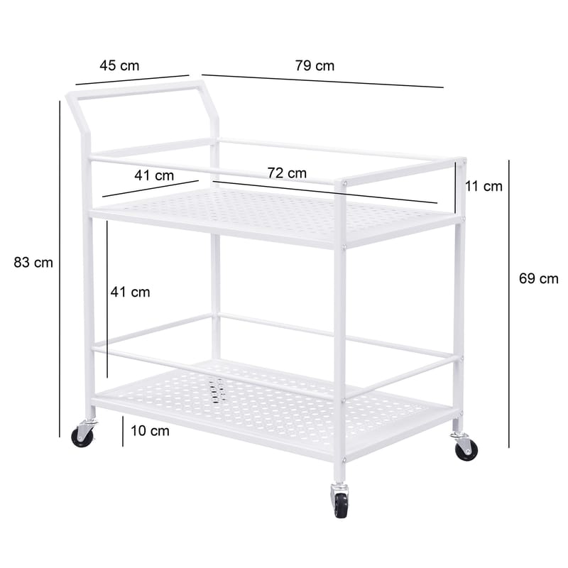 Fenino Serveringsvagn 79 cm - Mattvit - Möbler - Bord & matgrupp - Serveringsvagn & serveringsbord - Drinkvagn & barvagn