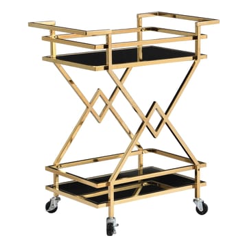 Galeri Serveringsvagn 65 cm - Blankt guld och svart - Möbler - Bord & matgrupp - Serveringsvagn & serveringsbord - Drinkvagn & barvagn