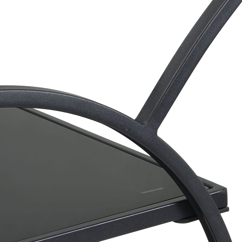 Galira Serveringsvagn 46 cm - Mattsvart med svart spegelglas - Möbler - Bord & matgrupp - Serveringsvagn & serveringsbord - Drinkvagn & barvagn