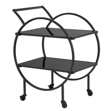 Galira Serveringsvagn 46 cm - Mattsvart med svart spegelglas - Möbler - Bord & matgrupp - Serveringsvagn & serveringsbord - Drinkvagn & barvagn