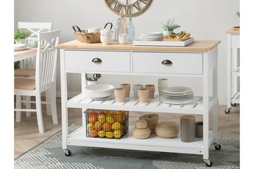 Navarino Serveringsvagn 48|120 cm - Vit - Möbler - Bord & matgrupp - Serveringsvagn & serveringsbord - Köksvagn