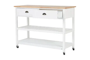 Navarino Serveringsvagn 48|120 cm - Vit - Möbler - Bord & matgrupp - Serveringsvagn & serveringsbord - Köksvagn