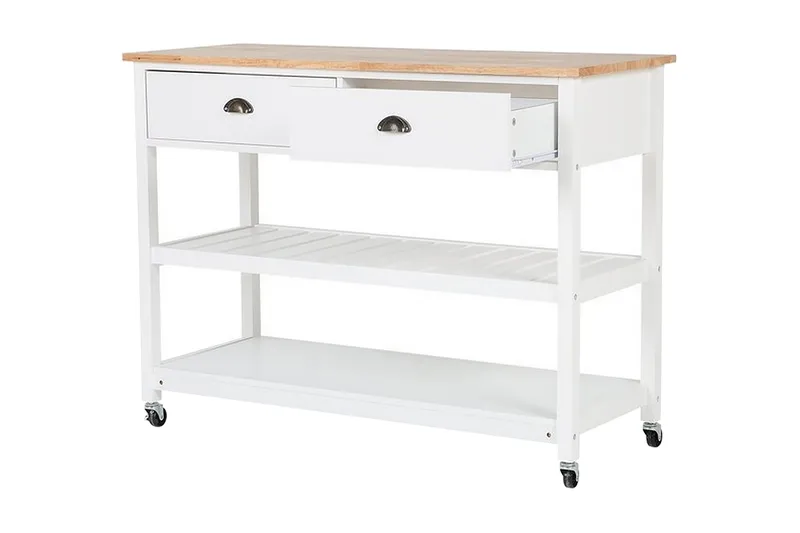 Navarino Serveringsvagn 48|120 cm - Vit - Möbler - Bord & matgrupp - Serveringsvagn & serveringsbord - Köksvagn