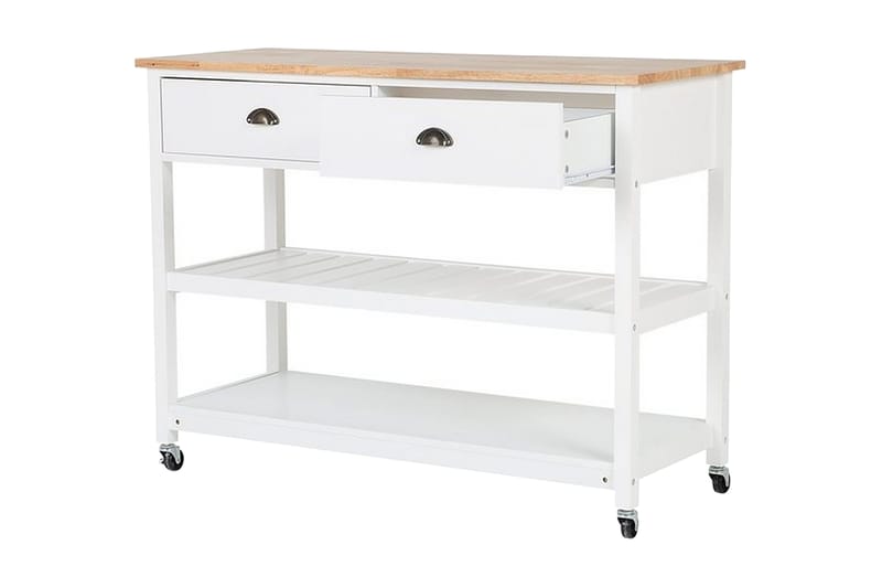 Navarino Serveringsvagn 48|120 cm - Vit - Möbler - Bord & matgrupp - Serveringsvagn & serveringsbord - Köksvagn
