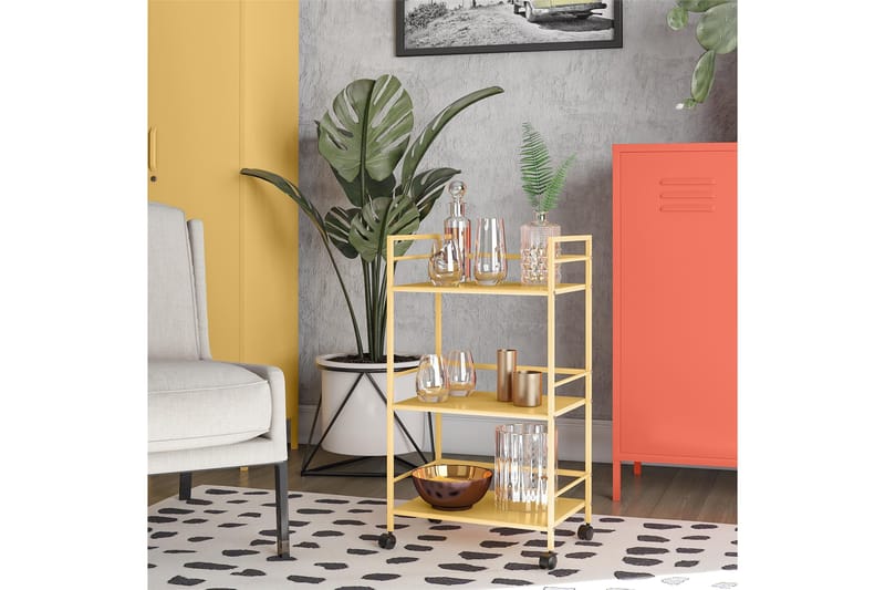 Cache Drinkvagn 43x29 cm Gul - Novogratz - Möbler - Bord & matgrupp - Serveringsvagn & serveringsbord - Rullvagn, rullbord & serveringsbord