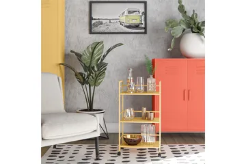 Cache Drinkvagn 43x29 cm Gul - Novogratz - Möbler - Bord & matgrupp - Serveringsvagn & serveringsbord - Rullvagn, rullbord & serveringsbord