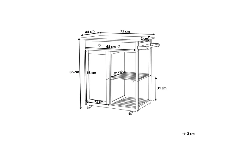 Heres Serveringsbord - Vit - Möbler - Bord & matgrupp - Serveringsvagn & serveringsbord - Rullvagn, rullbord & serveringsbord