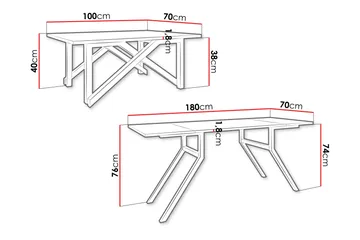 Seyloren Soffbord 100 cm - Svart/Grå - Möbler - Bord & matgrupp - Soffbord