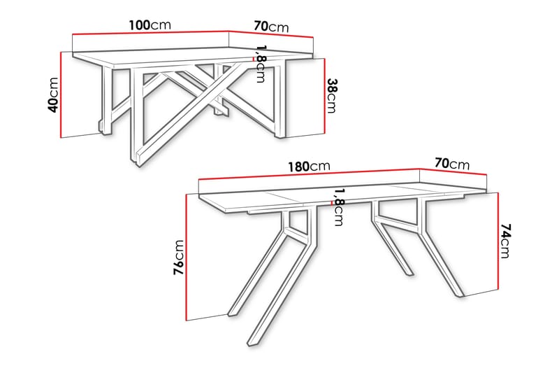Seyloren Soffbord 100 cm - Svart/Grå - Möbler - Bord & matgrupp - Soffbord