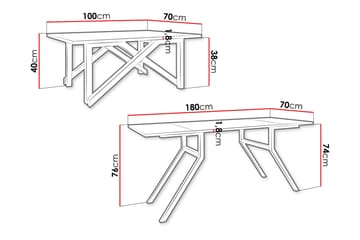 Seyloren Soffbord 100 cm - Vit/Svart - Möbler - Bord & matgrupp - Soffbord