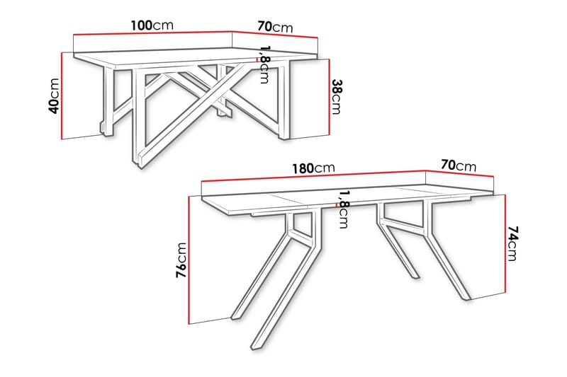 Seyloren Soffbord 100 cm - Vit/Svart - Möbler - Bord & matgrupp - Soffbord