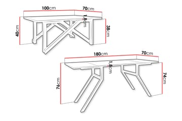 Seyloren Soffbord 100 cm - Vit/Svart - Möbler - Bord & matgrupp - Soffbord