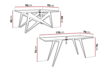Seyloren Soffbord 90 cm - Svart - Möbler - Bord & matgrupp - Soffbord