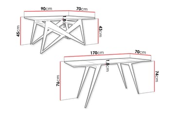 Seyloren Soffbord 90 cm - Svart/Brun - Möbler - Bord & matgrupp - Soffbord