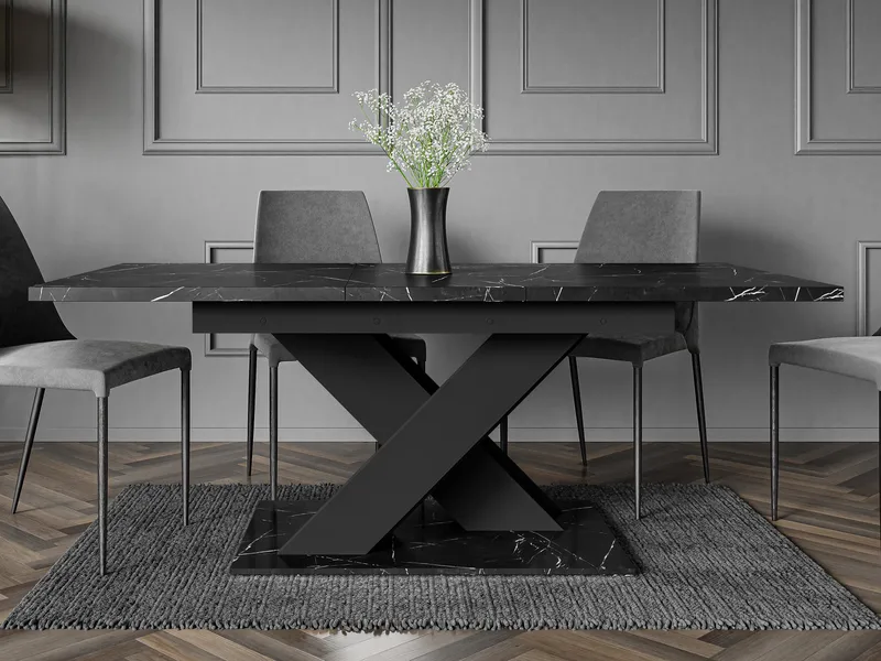 Shea Förlängningsbart Matbord 140-180 cm Rektangulär - Svart - Möbler - Bord & matgrupp - Matbord & köksbord