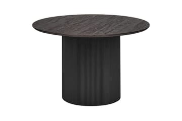 Sheho Runt Matbord 120 cm med Trä- och Valnötsutseende - Svart - Möbler - Bord & matgrupp - Matbord & köksbord