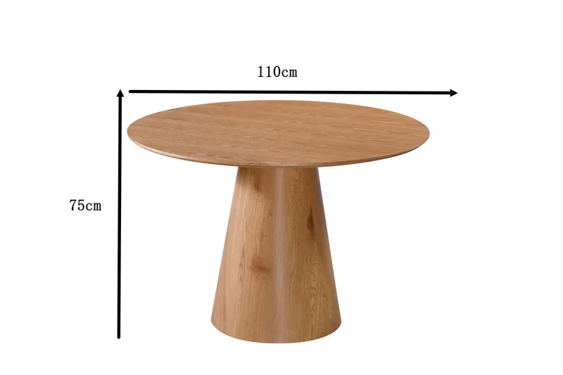 Siena Litet Matbord Runt 110cm Fanér - Ek - Möbler - Bord & matgrupp - Matbord & köksbord