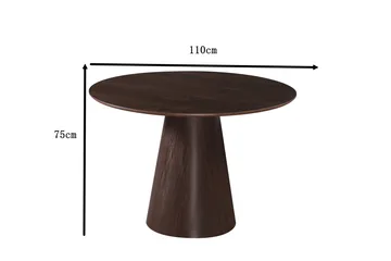 Siena Litet Matbord Runt 110cm Fanér - Mörkbrun Rökt ek - Möbler - Bord & matgrupp - Matbord & köksbord