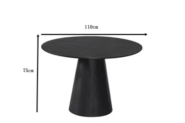 Siena Litet Matbord Runt 110cm Fanér - Svart - Möbler - Bord & matgrupp - Matbord & köksbord