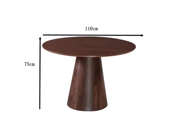 Siena Litet Matbord Runt 110cm Fanér - Valnöt - Möbler - Bord & matgrupp - Matbord & köksbord