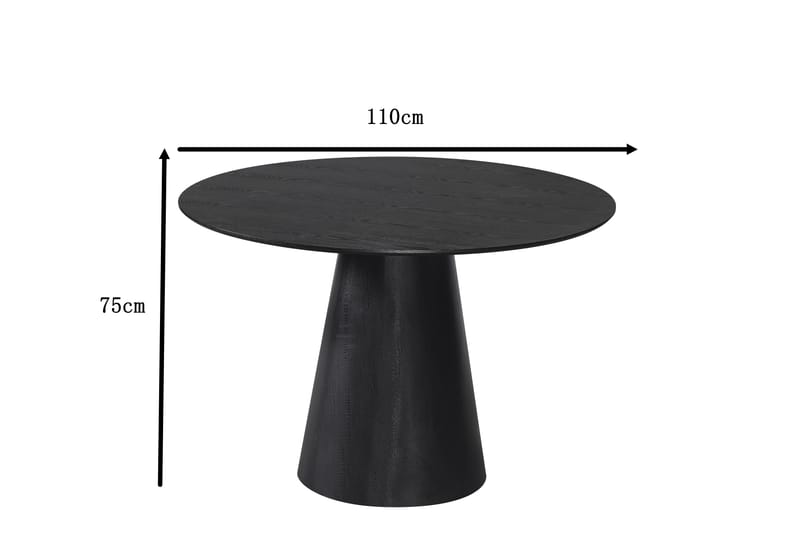 Siena Matbord Runt 110cm Svart - Möbler - Bord & matgrupp - Matbord & köksbord