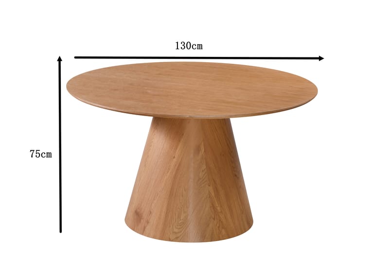 Siena Matbord Runt 130cm Fanér - Ek - Möbler - Bord & matgrupp - Matbord & köksbord