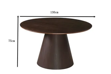 Siena Matbord Runt 130cm Fanér - Mörkbrun Rökt ek - Möbler - Bord & matgrupp - Matbord & köksbord