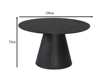 Siena Matbord Runt 130cm Fanér - Svart - Möbler - Bord & matgrupp - Matbord & köksbord