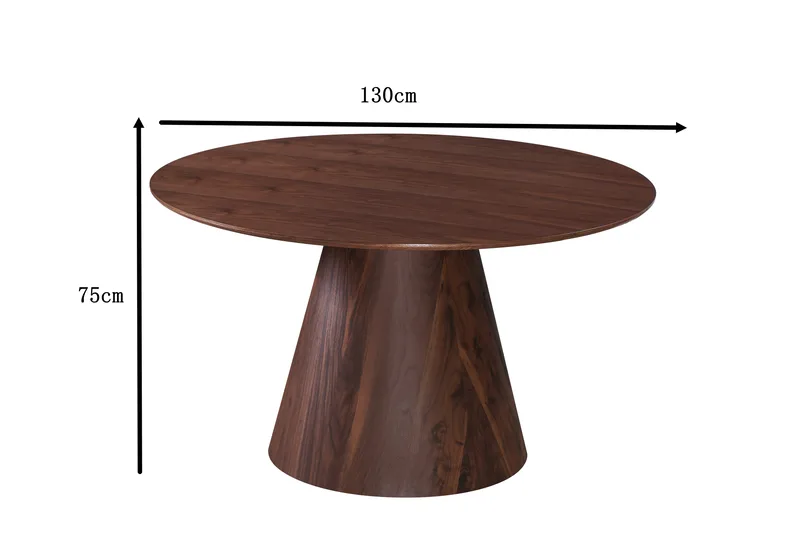 Siena Matbord Runt 130cm Fanér - Valnöt - Möbler - Bord & matgrupp - Matbord & köksbord