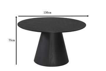 Siena Matbord Runt 130cm Svart - Möbler - Bord & matgrupp - Matbord & köksbord