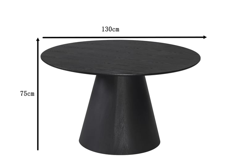 Siena Matbord Runt 130cm Svart - Möbler - Bord & matgrupp - Matbord & köksbord