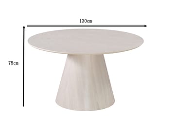 Siena Matbord Runt 130cm Whitewash - Möbler - Bord & matgrupp - Matbord & köksbord