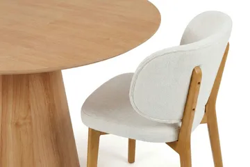 Siena Matgrupp 110 cm runt i Ek med 4 Eira Matstolar - Ek - Möbler - Bord & matgrupp - Matgrupp