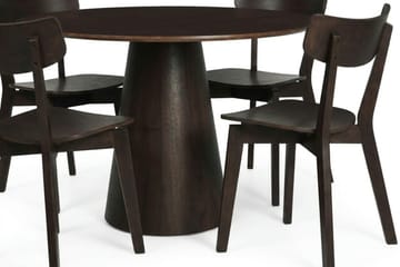 Siena Matgrupp 110 cm runt i Rökt Ek med 4 Amelia Matstolar - Rökt Ek - Möbler - Bord & matgrupp - Matgrupp