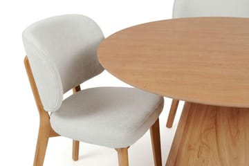 Siena Matgrupp 130 cm runt i Ek med 6 Eira Matstolar - Ek - Möbler - Bord & matgrupp - Matgrupp